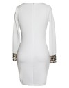 Rochie Alba cu Aplicatii  LC22591